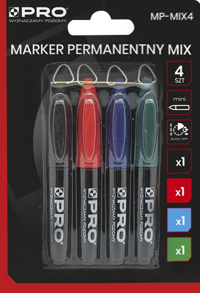 Marker permanentny mix blister (3-01-12-27-303) PRO