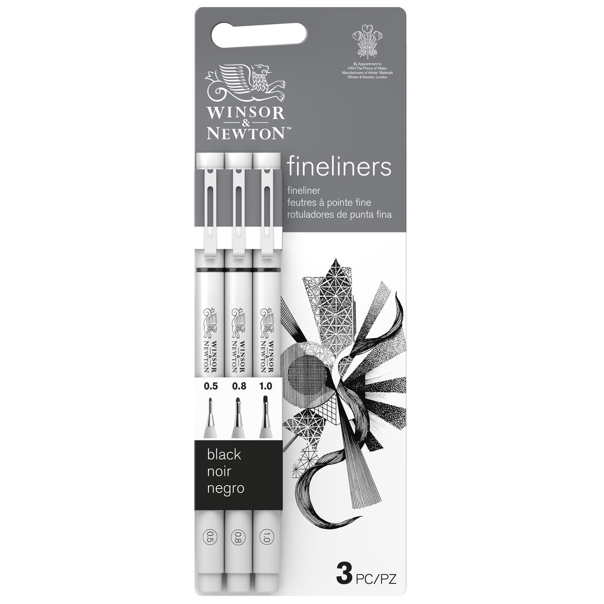 Zestaw cienkopisów Winsor & Newton 3 sztuki