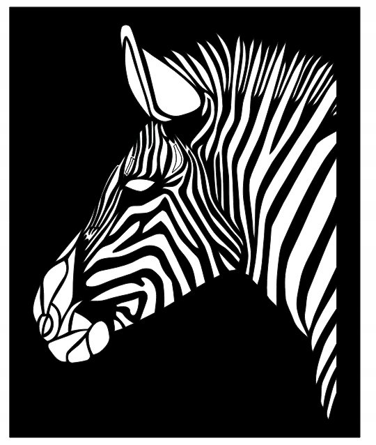 Obraz 3D Ażurowa Dekoracja Na Ścianę Zebra E115