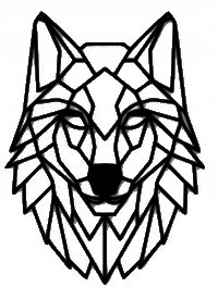 Obraz Ażurowy Dekoracja Ścienna Wilk Geometryczny