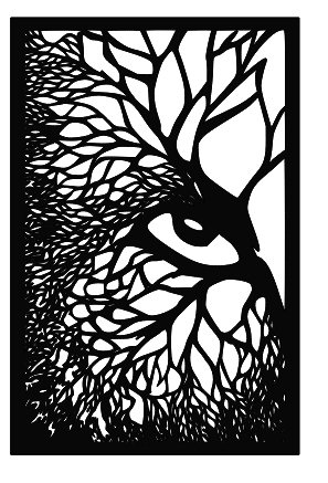 Panel Dekoracyjny Obraz Ażurowy Drzewo Oko C138