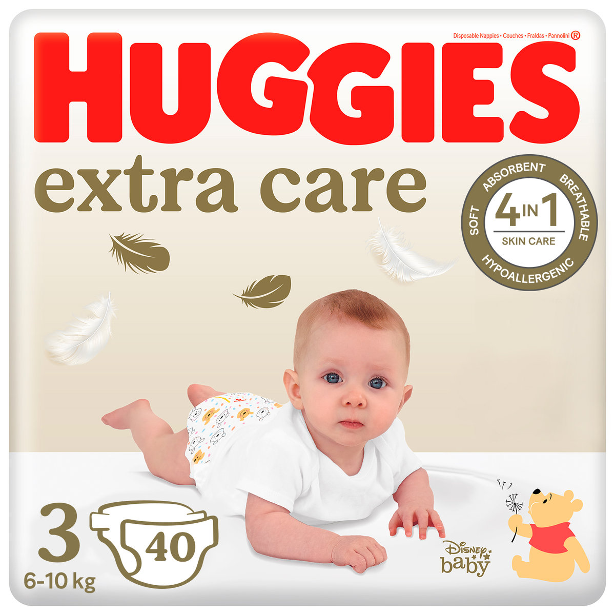 Pieluchy HUGGIES Extra Care 3 (4-9kg) 40szt