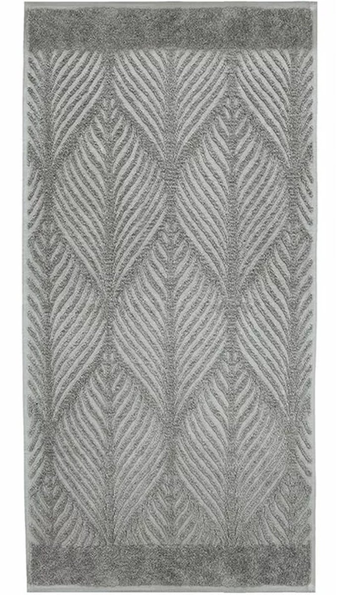 Kleine Wolke Leaf Wegański Ręcznik do rąk szary 50x100 cm ECO LIVING