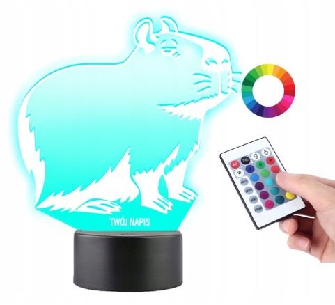 LAMPKA NOCNA DLA DZIECI KAPIBARA CAPYBARA LED 3D