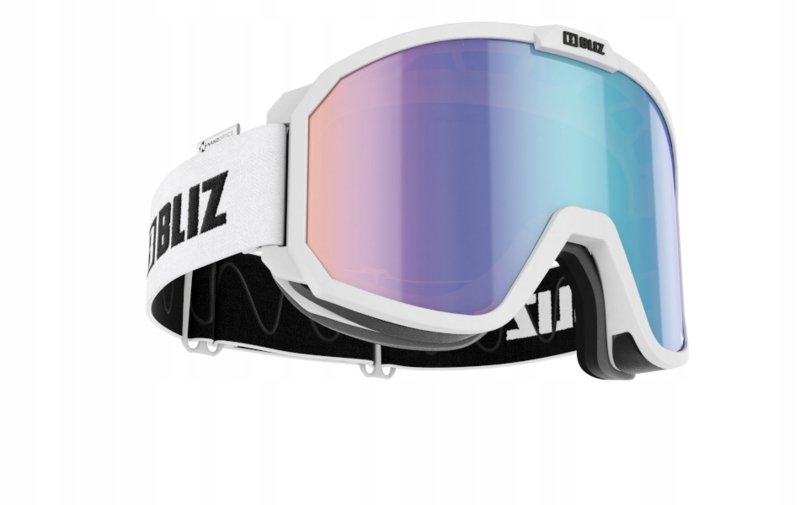 Bliz Rave Nano Optics Gogle, matt white/brown-blue multi 2020 Gogle narciarskie 42130-03S