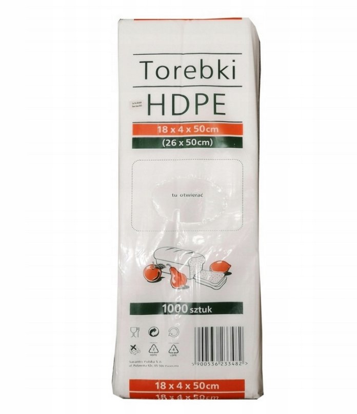 HDPE Torebki Spożywcze 18x4x50 1000szt.