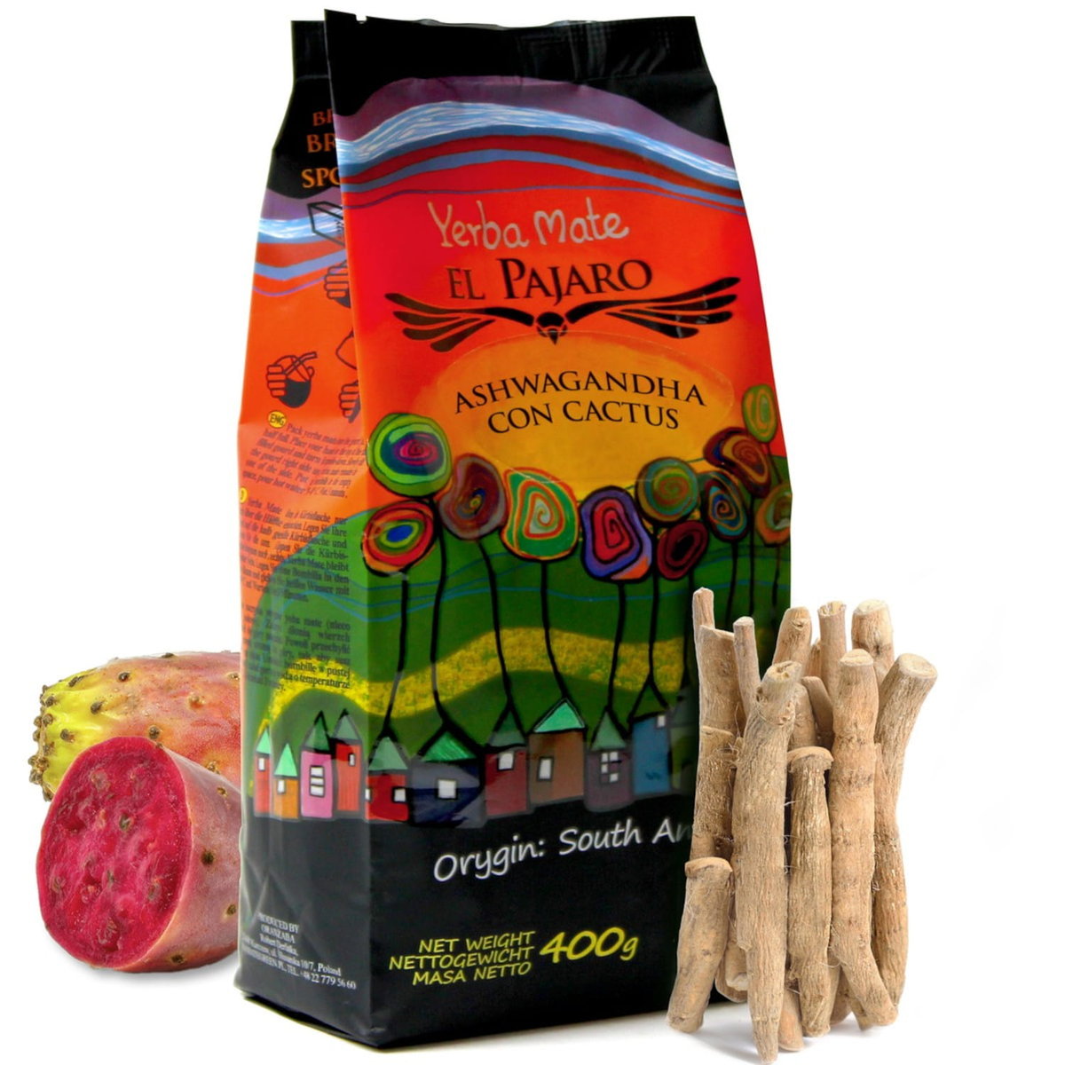 El Pajaro Yerba Mate Ashwagandha con Cactus 400 g