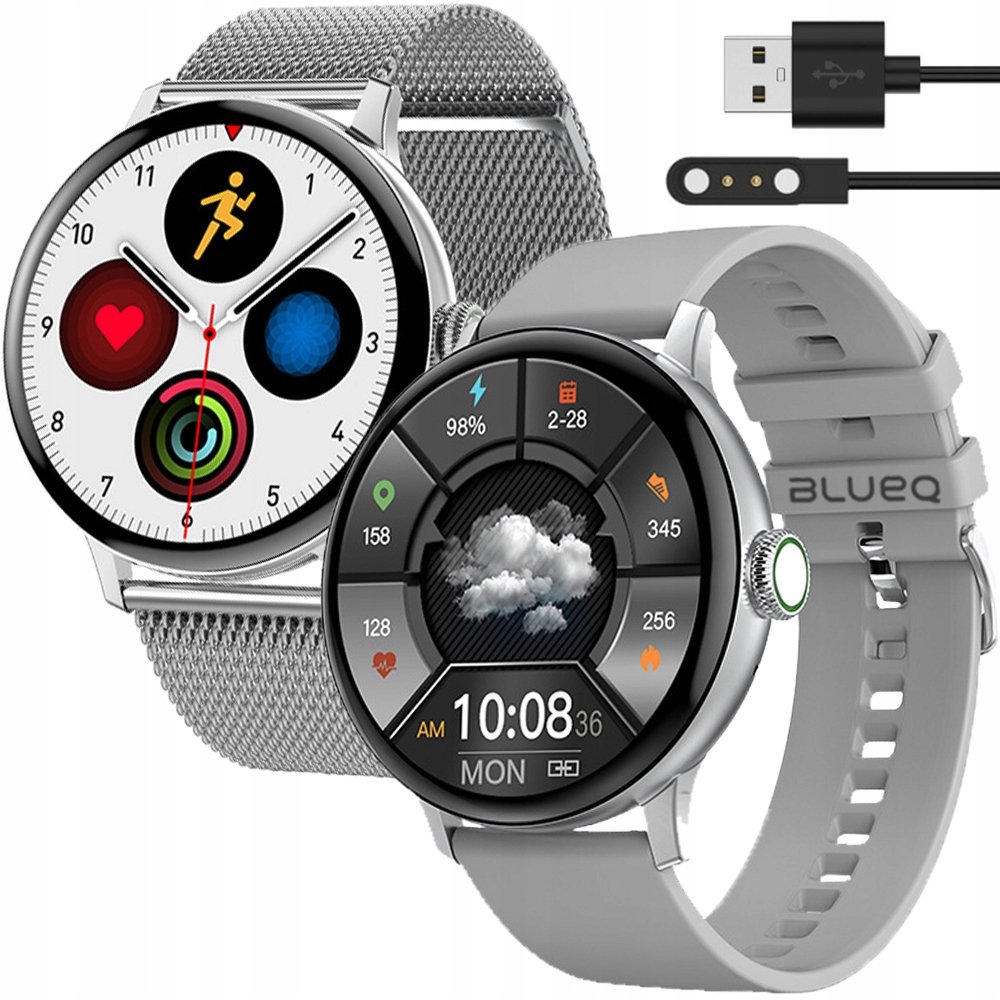 Smartwatch DAMSKI Zegarek NA PREZENT dla niej PL DT2 SILVER
