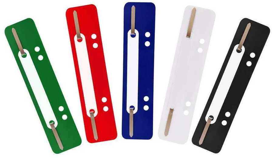 Wąsy do skoroszytów MemoBe 125 sztuk mix kolorów