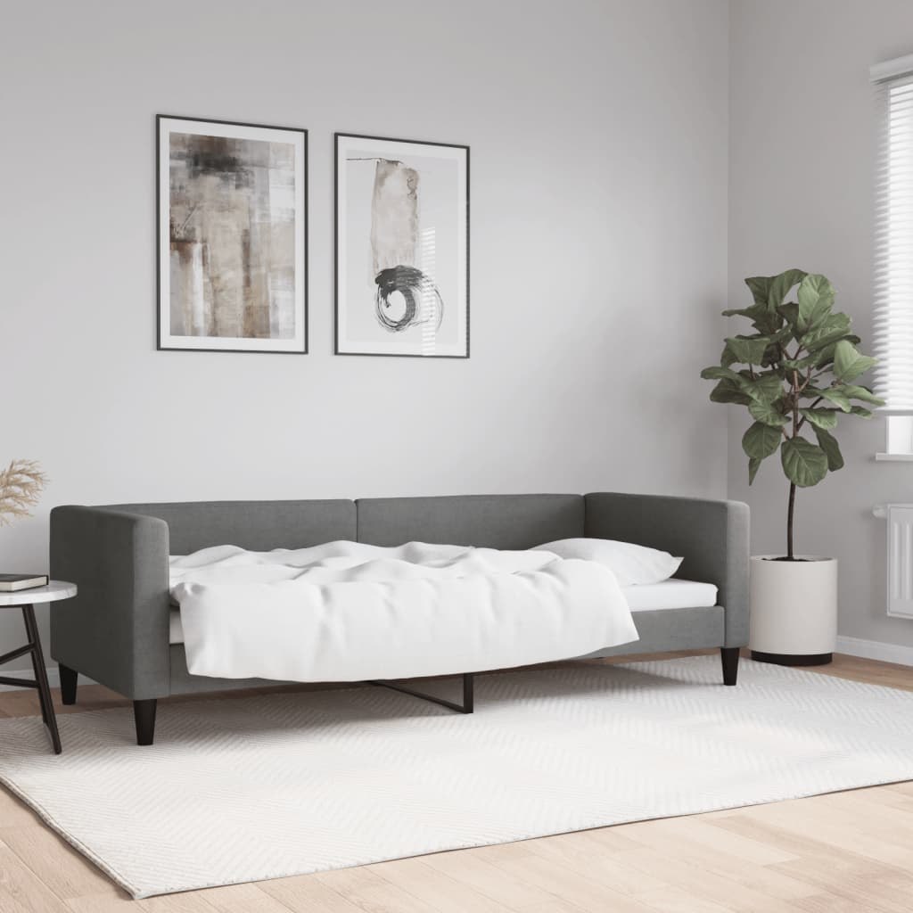 Sofa z funkcją spania, ciemnoszara, 80x200 cm, obita tkaniną Lumarko!