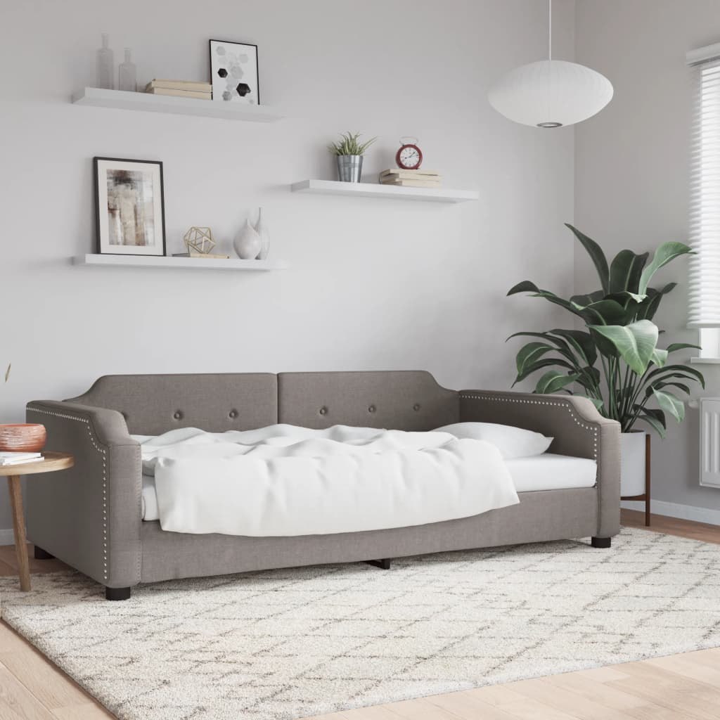 Sofa z funkcją spania, kolor taupe, 80x200 cm, obite tkaniną Lumarko!