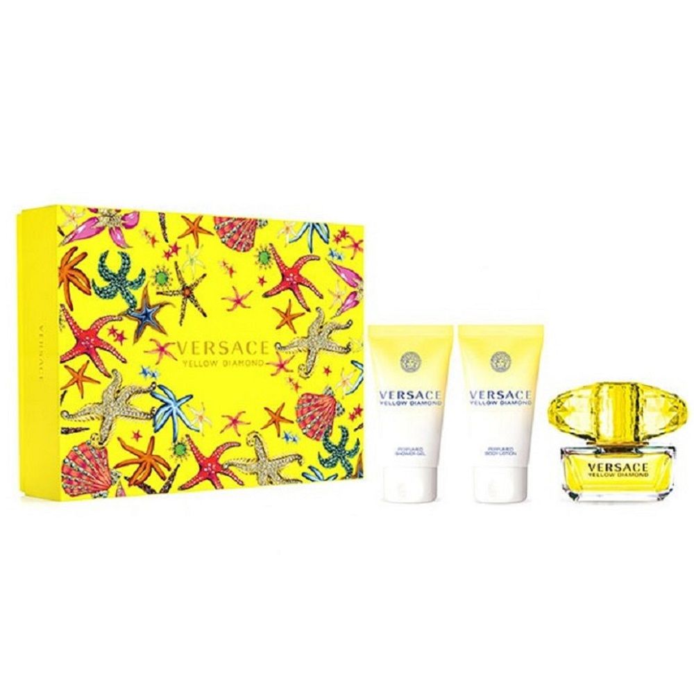 SET VERSACE Yellow Diamond EDT spray 50ml + BODY LOTION 50ml + SHOWER GEL 50ml