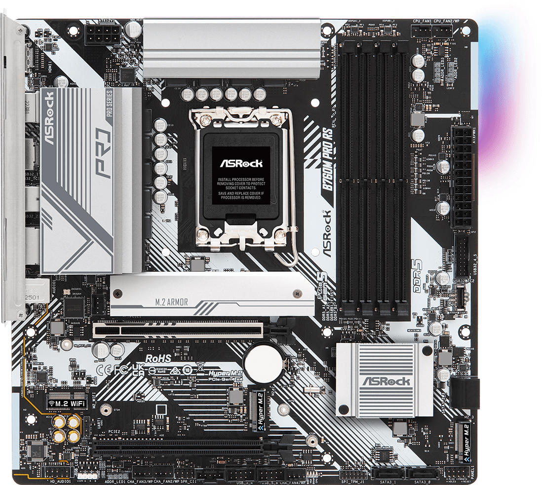 Płyta główna ASRock B760M PRO RS (s1700, Intel B760, PCI-Ex16)