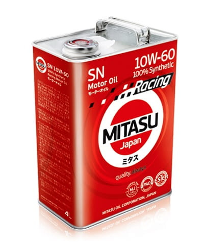 Фото - Моторне мастило Mitasu RACING  SN 10W-60 - MJ-116 - 4L (PAO)