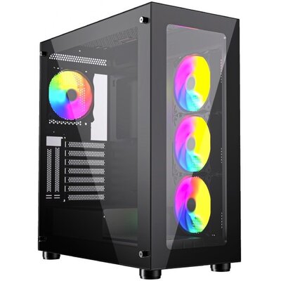 GEMBIRD OBUDOWA FORNAX X450MAX MIDI-TOWER, ARGB FA