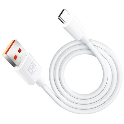 3MK Hyper Cable USB-A to USB-C 5A 60W 1.2m biały/white