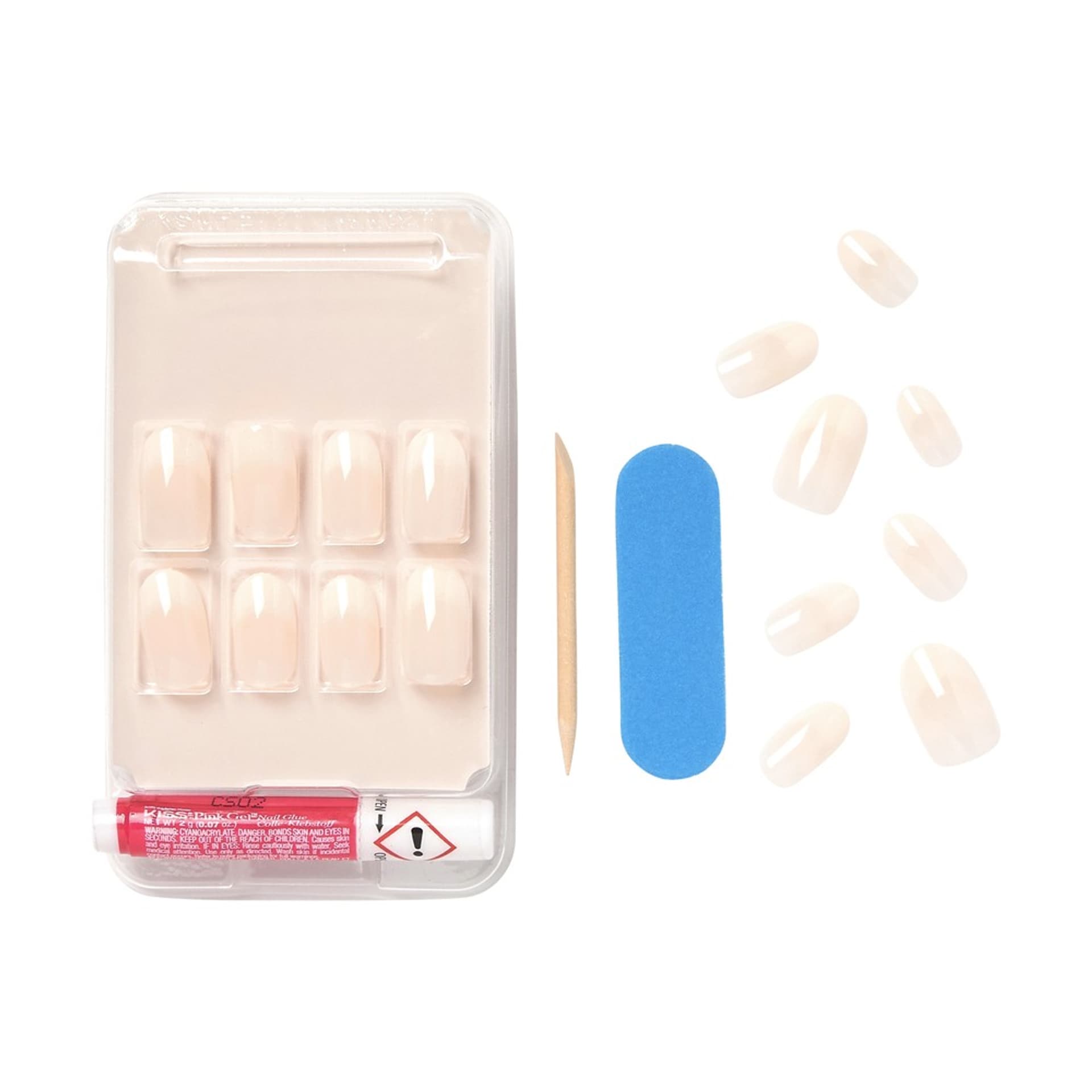 KISS Salon Sztuczne Paznokcie Acrylic French Nude - Gracefull (M) 1op.(28szt)