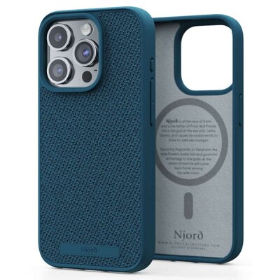 Obudowa dla telefonów komórkowych Njord Fabric MagSafe na Apple iPhone 15 Pro (NA53FA01) Niebieski