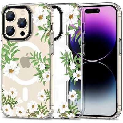 Etui ochronne MagMood do MagSafe do iPhone 15 Pro Max spring daisy