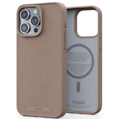 Obudowa dla telefonów komórkowych Njord Fabric MagSafe na Apple iPhone 15 Pro Max (NA54FA12) Różowy