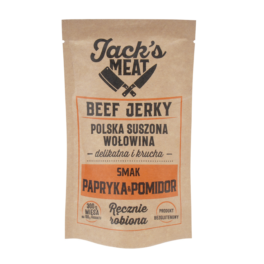 Jack's MEAT - Suszona wołowina - Papryka / Pomidor - 109 kcal - 30 g