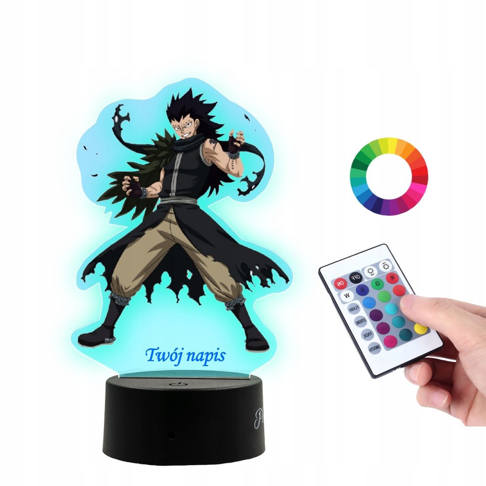 Lampka Na Biurko UV Fairy Tail Gajeel Redfox Anime