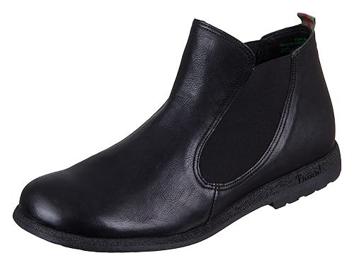 THINK! Damskie buty trekkingowe RENTO bez chromu, garbowana skóra z podszewką, 000 czarne, 37,5 EU, 000 czarny, 37.5 EU