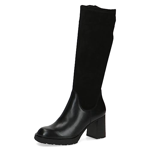 Caprice Damskie 9-25614-41 sznurowane botki na obcasie, czarne, 37 EU, czarny, 37 EU