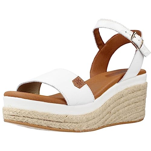 POPA Klin Niski Arambol Skóra Biały, Trampki Damskie, Biały, 36 EU