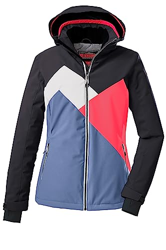 Killtec Damska kurtka narciarska/kurtka funkcyjna z odpinanym kapturem i łapaczem śniegu KSW 83 WMN SKI JCKT, średni niebieski, 40, 38622-000