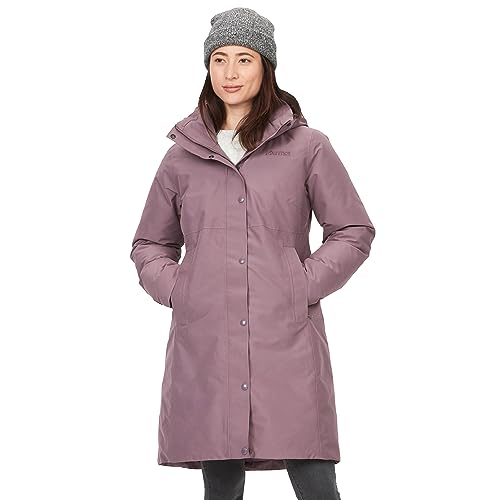 Marmot Kobiety Wm's Chelsea Coat, Lekka kurtka puchowa, sprężystość puchu 700 FP, ciepła parka, stylowy płaszcz zimowy, wodoodporny, wiatroszczelny, Hazy Purple, XS