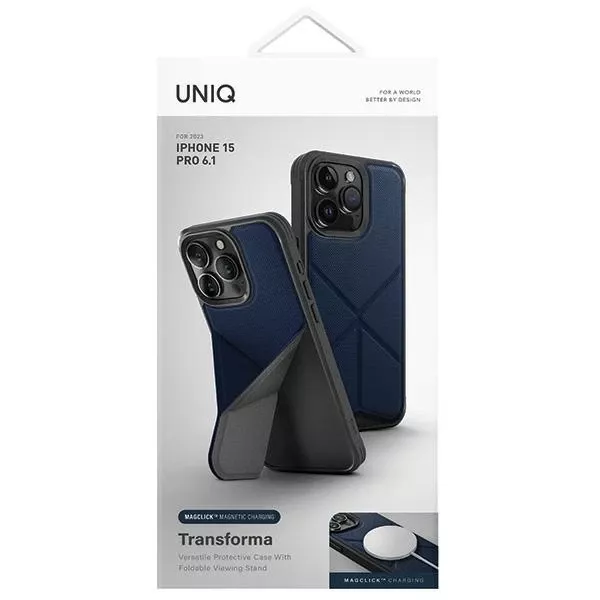 Фото - Чохол Uniq Etui  Transforma do iPhone 15 Pro 6.1" Magclick Charging niebieski/ele 