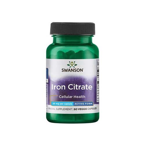 SWANSON Iron Citrate 25mg  - 60vcaps.