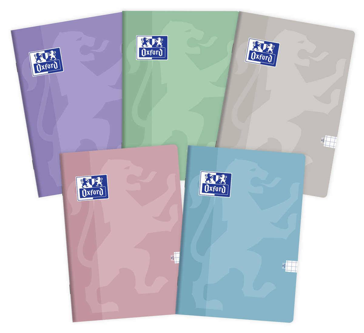 Oxford, Zeszyt Touch Pastel A5 32k w kratkę z marginesem