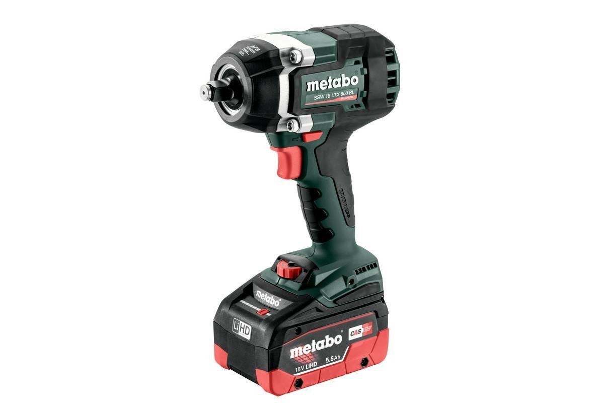 metabo klucz udarowy ssw 18 ltx 800 bl 2x5,5ah lihd 1200nm metabox