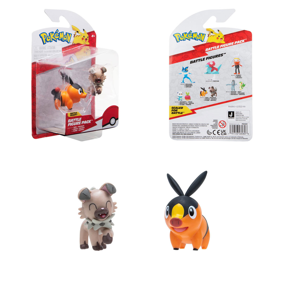 pokemon figurka bitewna (tepig & rockruff) w14