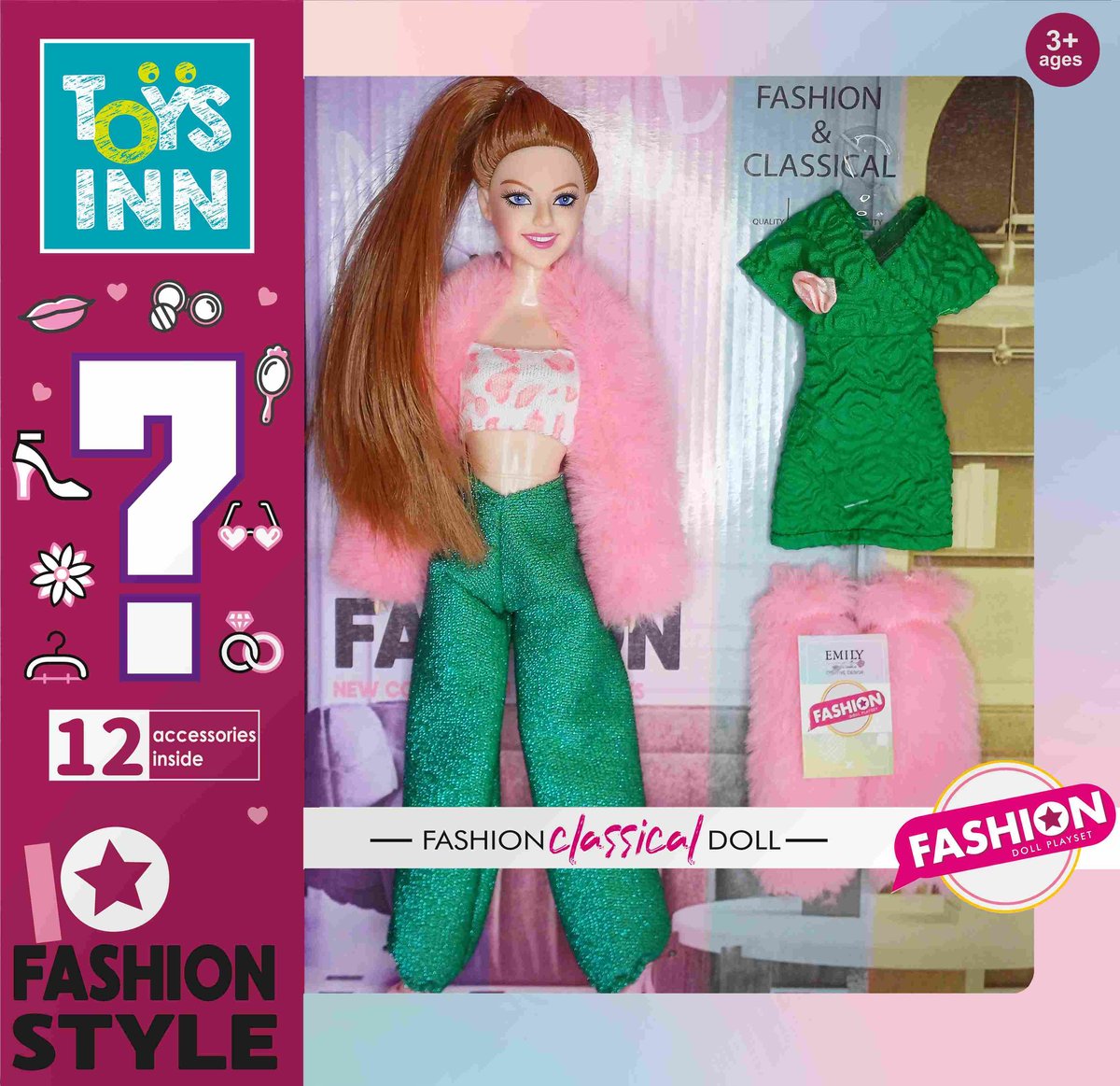 Stnux, Lalka Emily Fashion Pink 29 Cm