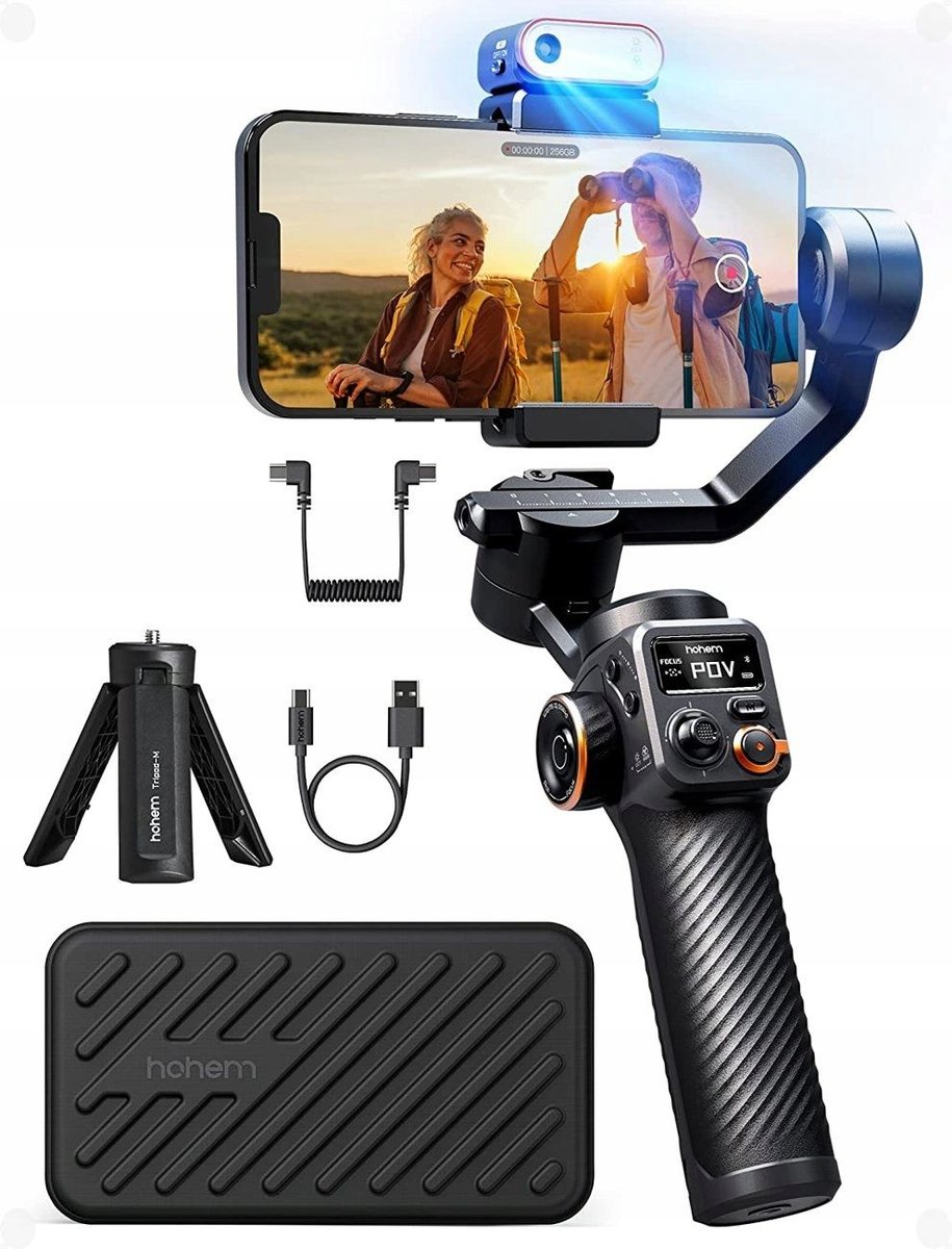 Opinie o Zestaw Gimbal  Isteady M6 Kit Hohem + Lampa Led Ai Vision + Statyw Do Telefonu / Smartfona / M6 Kit