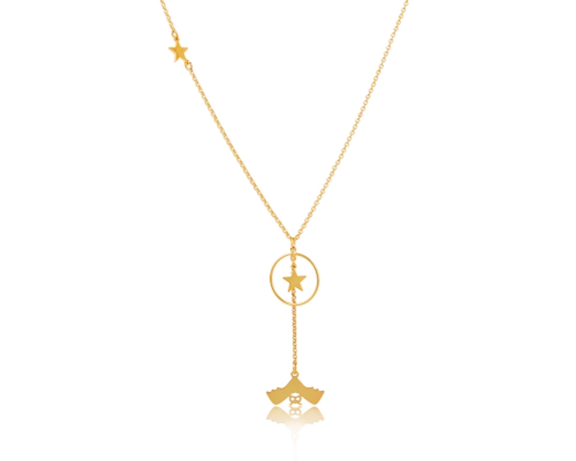 Naszyjnik nietoperz gwiazda i koło (C21/HAL/03AU)