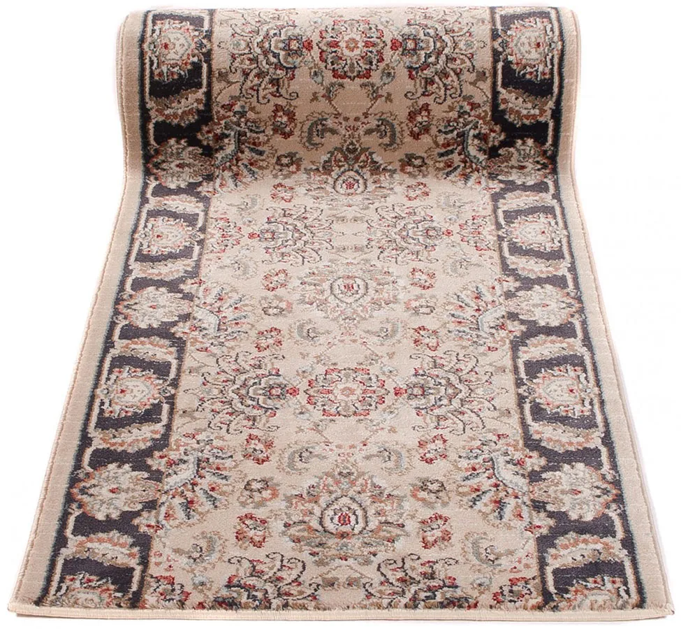 Beżowy wzorzysty chodnik w stylu klasycznym M8-B34