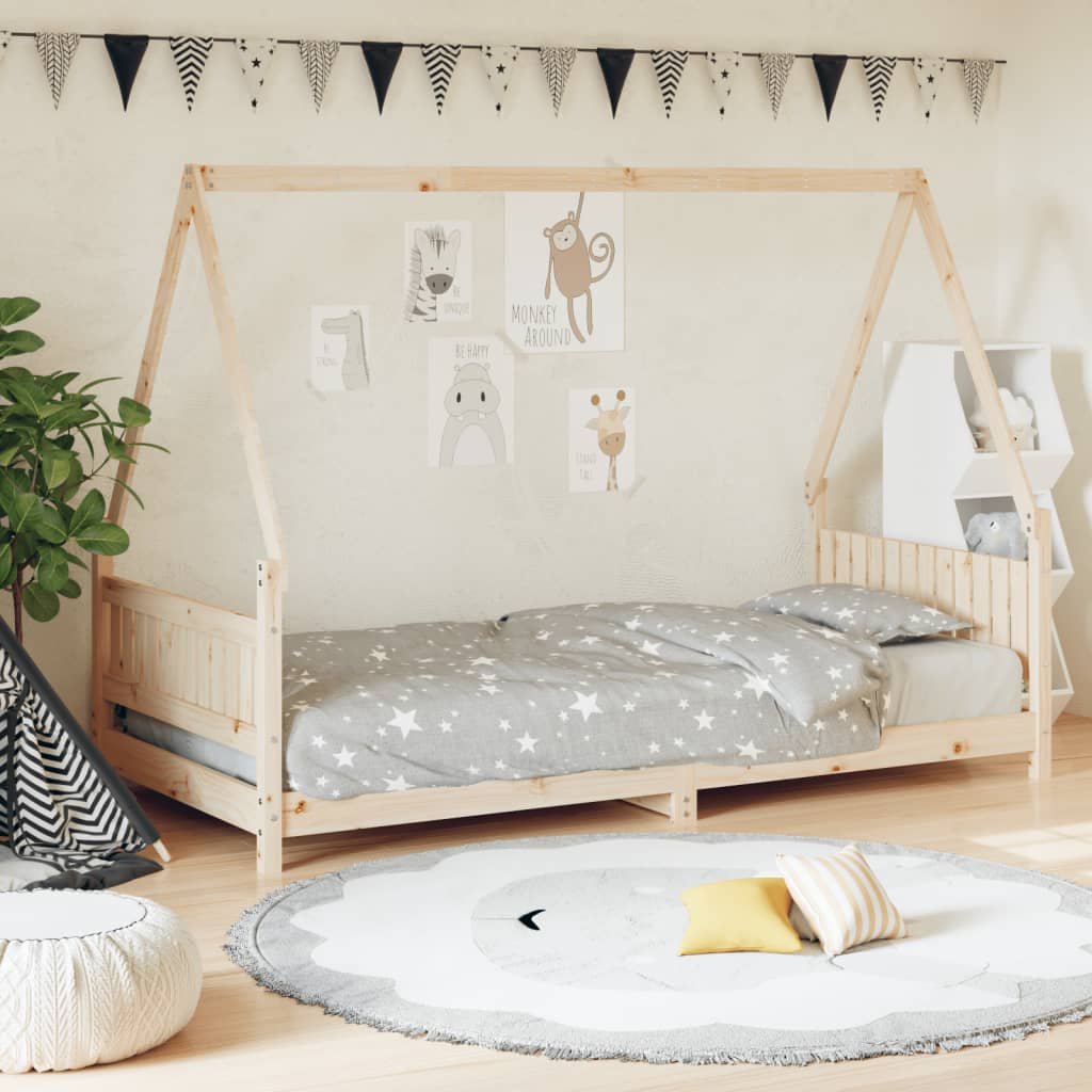 Фото - Манеж VidaXL Rama łóżka dziecięcego, 90x190 cm, lite drewno sosnowe Lumarko! 