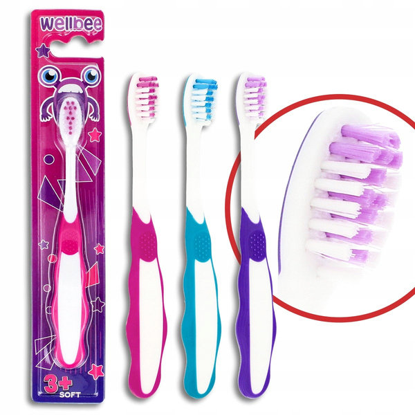 WELLBEE Kids 3+ szczoteczka do zębów Soft 1szt.