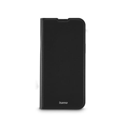 Hama Etui na telefon komórkowy iPhone 15 Plus (etui na telefon komórkowy, etui z kieszenią na karty, funkcja stojaka, dodatkowa ochrona wyświetlacza i aparatu, magnes, etui z klapką, miękkie), czarne