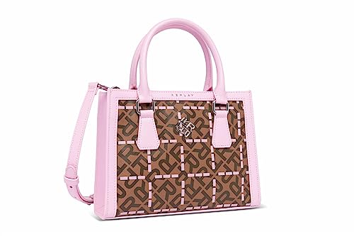 Replay Fw3543 damska torba z uszami, 1578 Brown + Blu Ch + Brown Cocoa