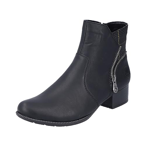 Rieker Damskie 78675 krótkie kozaki, czarny, 40 EU