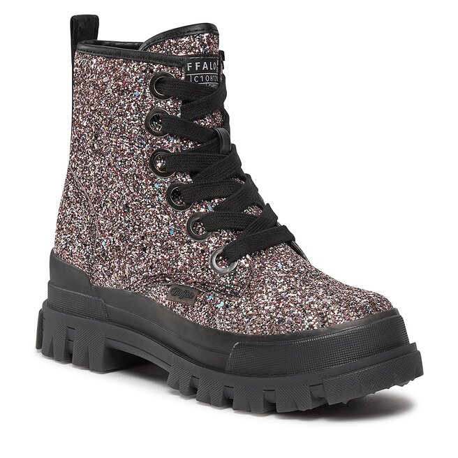 Trapery Buffalo Aspha Lace Up Hi 1622312 Black / Pink / Blue