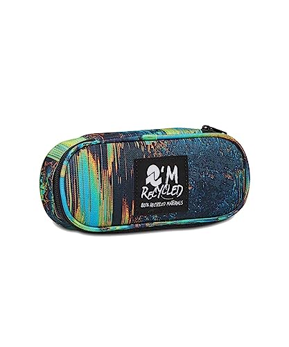 Invicta Uchwyt na długopisy, LIP PENCIL BAG, Wielobarwny, Wewnętrzna kieszeń na zamek błyskawiczny, Logo sitodruku, Uchwyt na długopisy szkolne, Cyfrowy niebieski, DIMENSIONI: 22x9x5,5 cm, szkoła