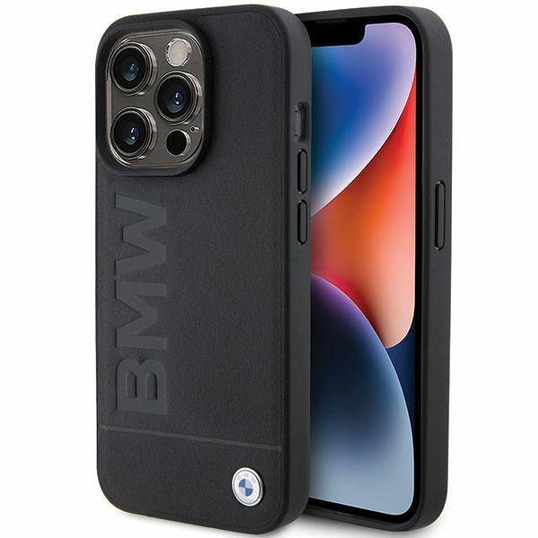Etui BWM Leather Hot Stamp na iPhone 15 Pro - czarne