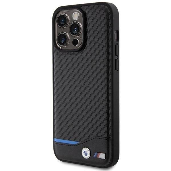 Etui BWM Leather Carbon na iPhone 15 Pro Max - czarne