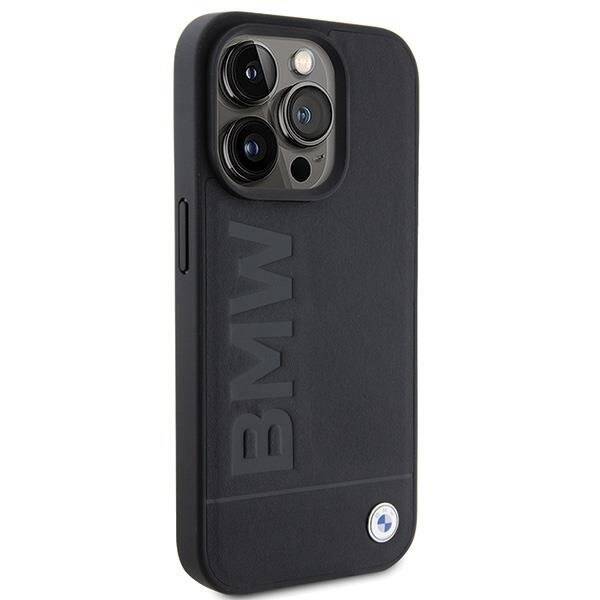 Etui BWM MagSafe Leather Hot Stamp na iPhone 15 Pro - czarne